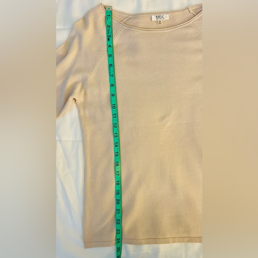 Basic Milano Beige Long Sleeve Top - Picture 7 of 7